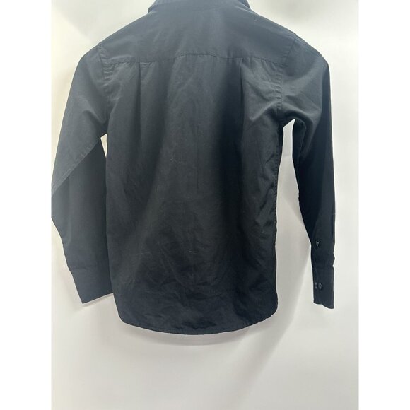 Newberry Shirt Boys Size 8 Black Cotton Button Down Casual - Picture 6 of 6